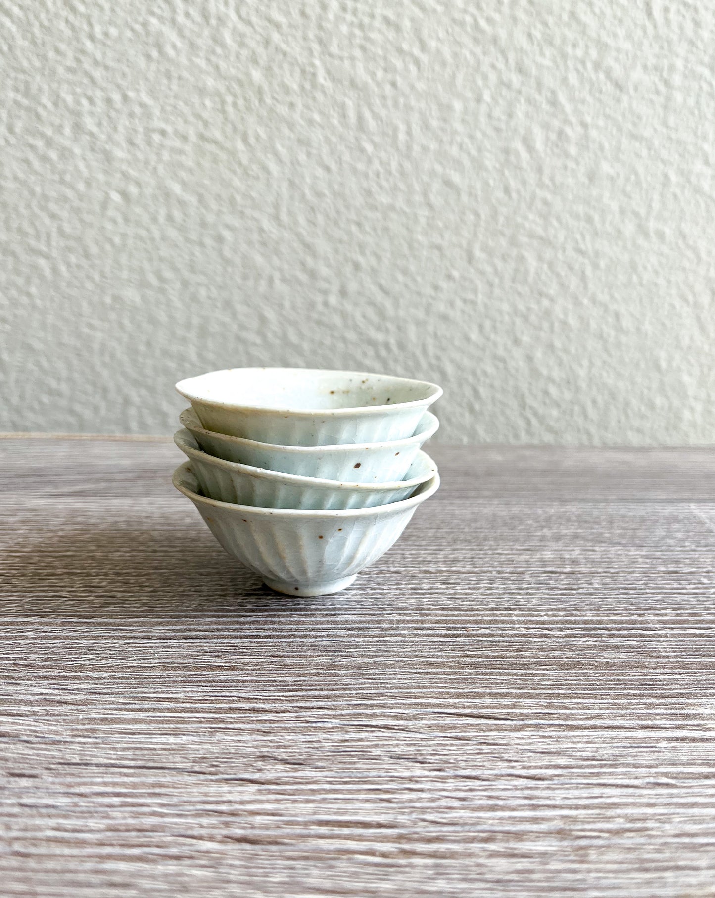 Handcrafted Wood-fired Ash-glaze Ceramic Chinese Teacup Set