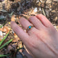 Antique Victorian Turquoise & Diamonds 18k Gold Ring (UK 1880s) US size 6 (Art Nouveau style) with old mine cut diamonds, anniversary gift, engagement ring, wedding gift, graduation gift, unique gift