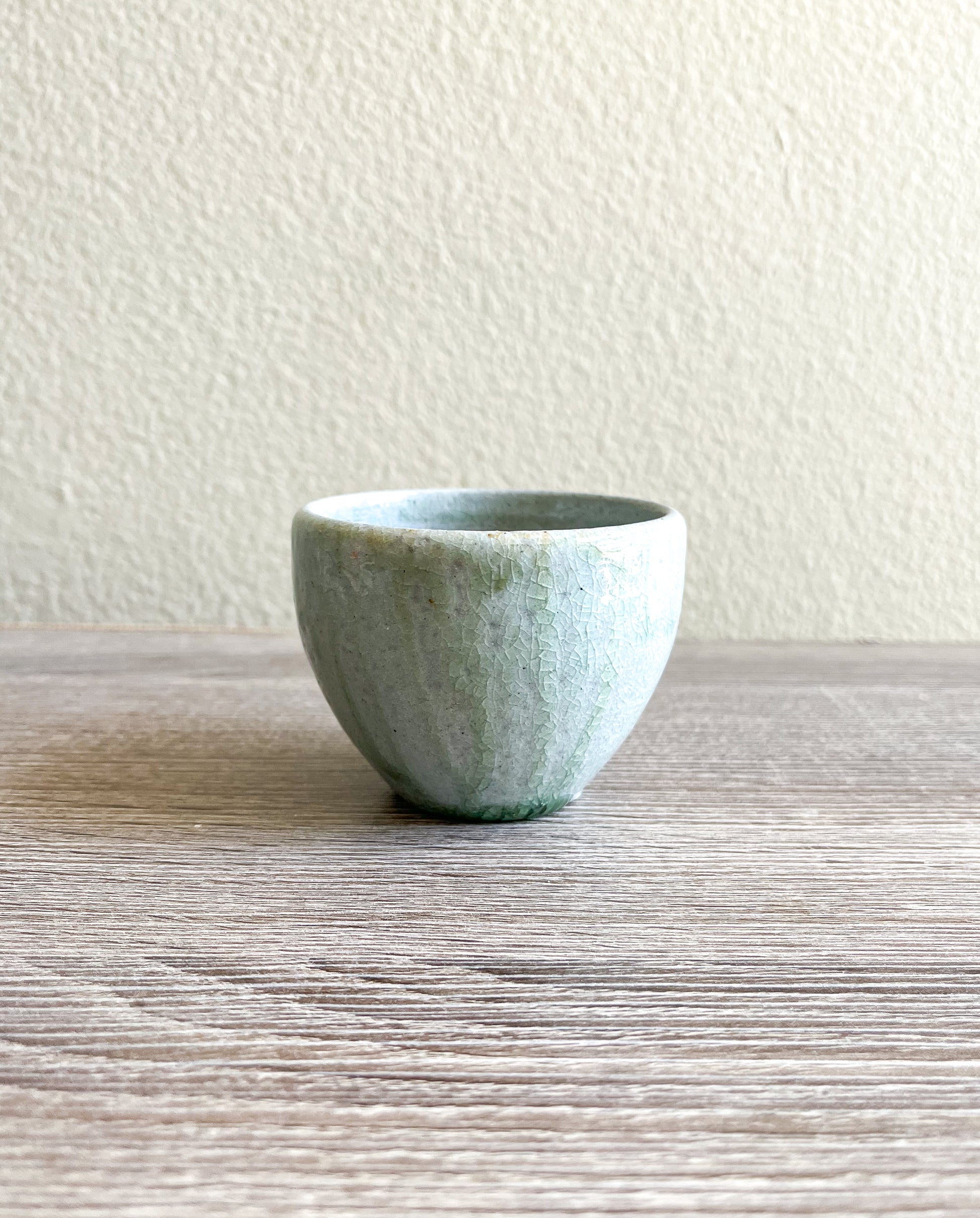 Handcrafted Woodfired Porcelain Teacup (natural ash glaze)