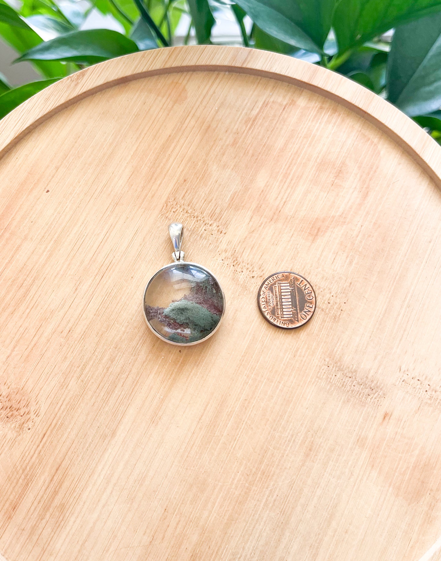 Lodolite (Garden Quartz) Silver Pendant, statement jewelry, handmade gift