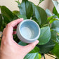 Handcrafted Sky-blue Agate-Glaze Ceramic Matcha Teacup (Ru Yao)