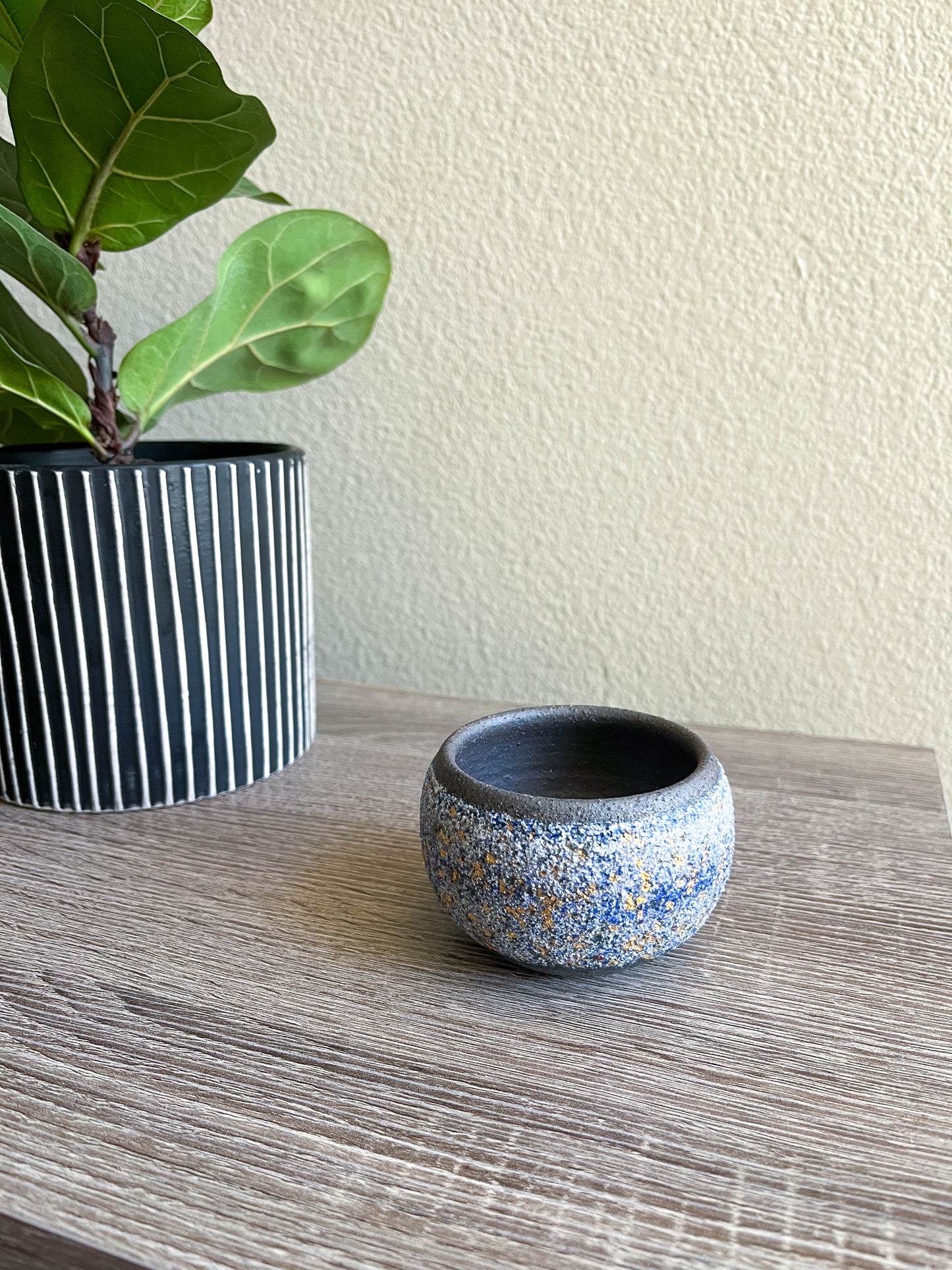 Handcrafted Wood-fired Lapis-Glaze Matcha Teacup