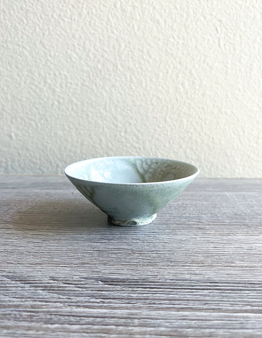 Handcrafted Woodfired Porcelain Teacup (natural ash glaze) 