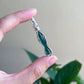 Inidicolite Green-Blue Tourmaline Silver Pendant, wire wrapped jewelry, handmade gift