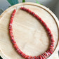 Bold Natural Red Coral Statement Necklace (16 inch), handmade gift