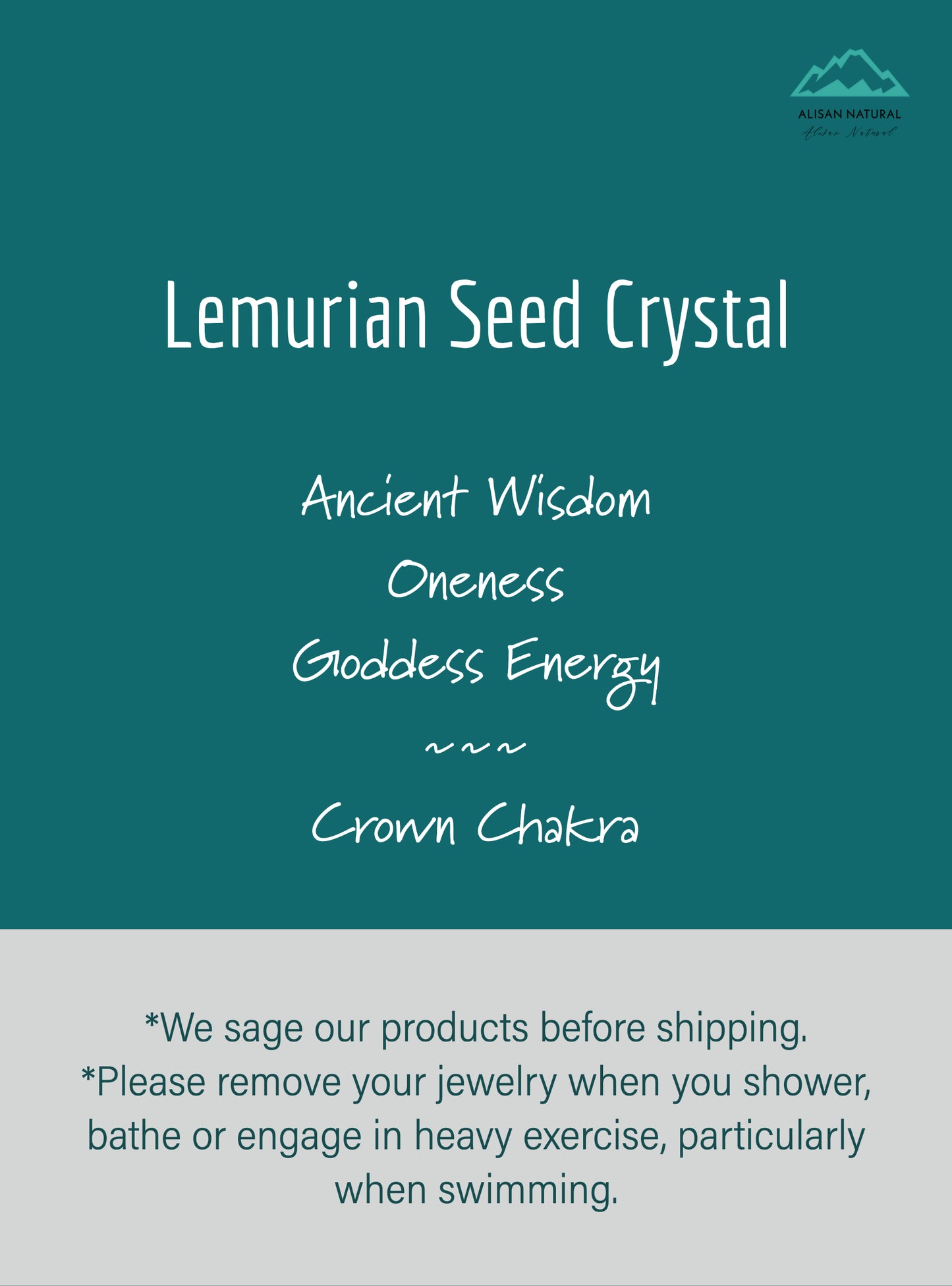 Lemurian Seed Crystal Silver Pendant #19