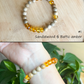 Natural Sandalwood & Baltic Amber Bracelet 7 inch (choose your own) handmade gift