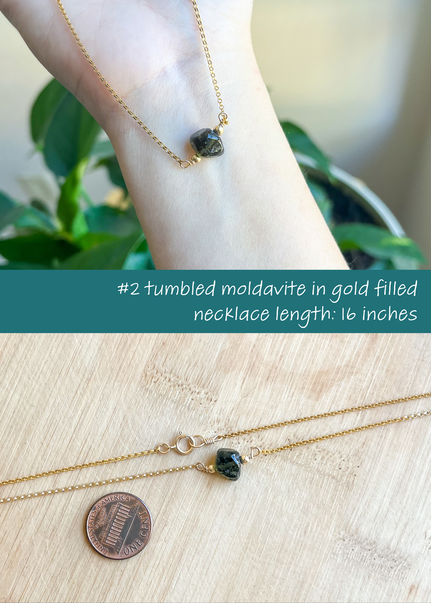 Minimalist Genuine Moldavite GF Choker Necklace (choose your own)
