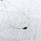 Minimalist Genuine Moldavite Gold-Filled Choker Necklace, wire wrapped jewelry, handmade gift